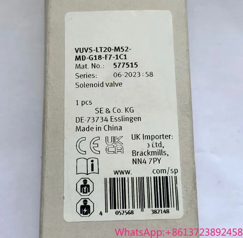 

Brand New VUVS-LT20-M52-MD-G18-F7 577494 VUVS-LT20-M52-MD-G18-F7-1C1 577515