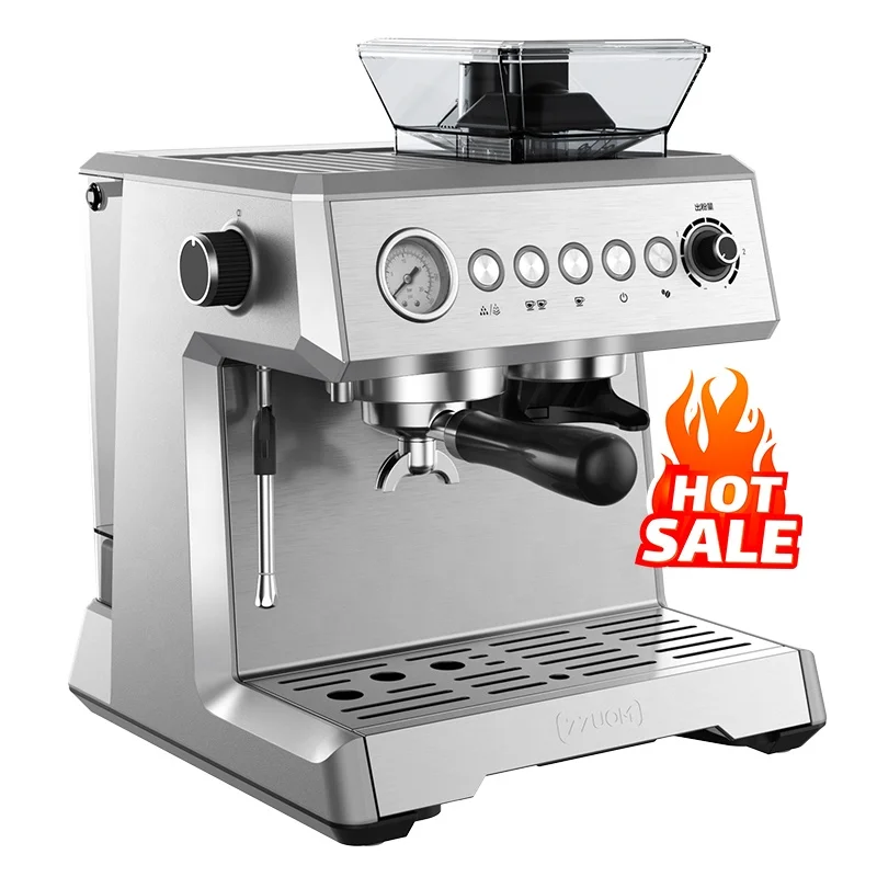 Smart Industrial Style Italian Bean to Cup Automatic Grinder Espresso Machine Coffee Maker for Cafe