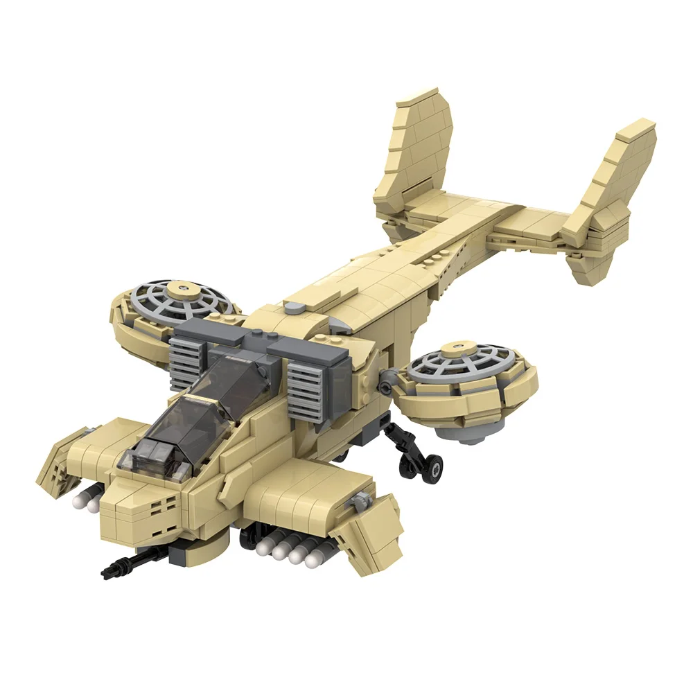 

MOC GDI Orca Fighter Command and Conquer Building Blocks Kid Military Sci-Fi Aircraft Model Bricks Toy Gift Desktop Display