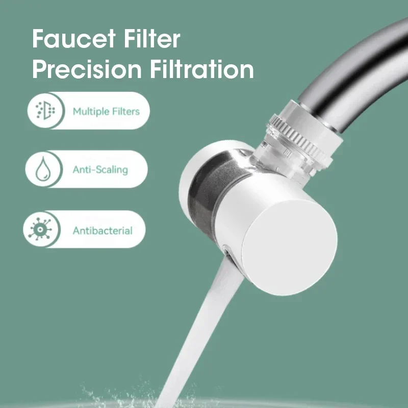 Faucet Filter Splash Proof Tap Water Purifier Filtration And Pressurization 720 Degree Rotating Universal Extension Nozzl