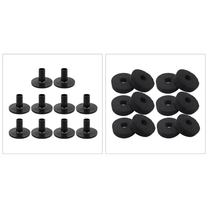 652F Standard Size Cymbal Stand Felt Pads Washer and Cymbal Sleeves Replacements Set