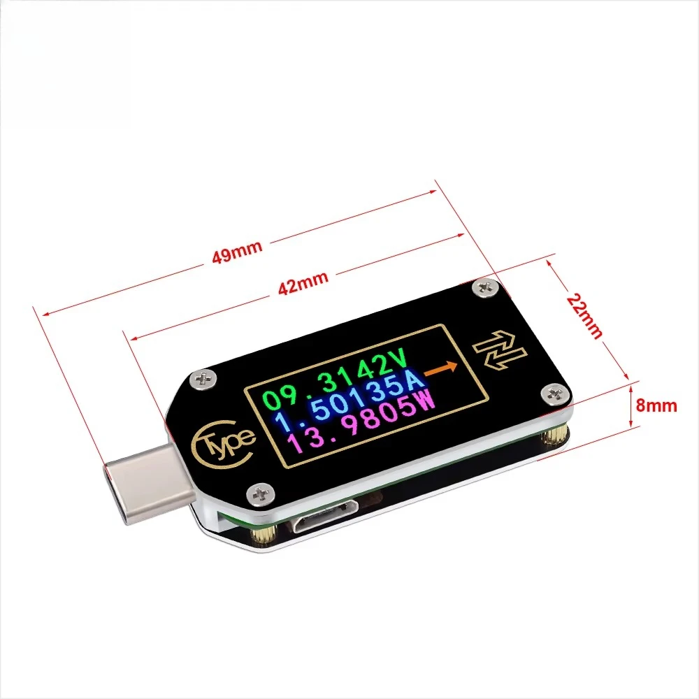 TC66 Type-C USB-связь PD Триггер Вольтметр Амперметр Измеритель напряжения и тока Мультиметр PD Зарядное устройство Батарея USB-тестер