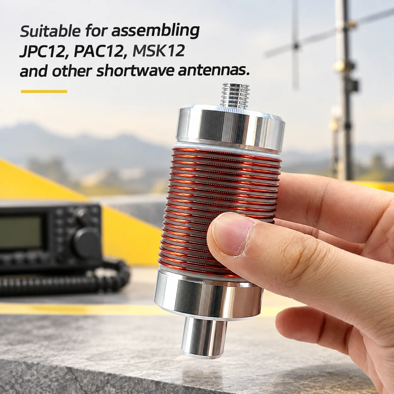 M10 Induction Coil for Pac-12 Jpc-7 Shortwave Antenna Compact Coil for Ham Radio SW Antenna Parts