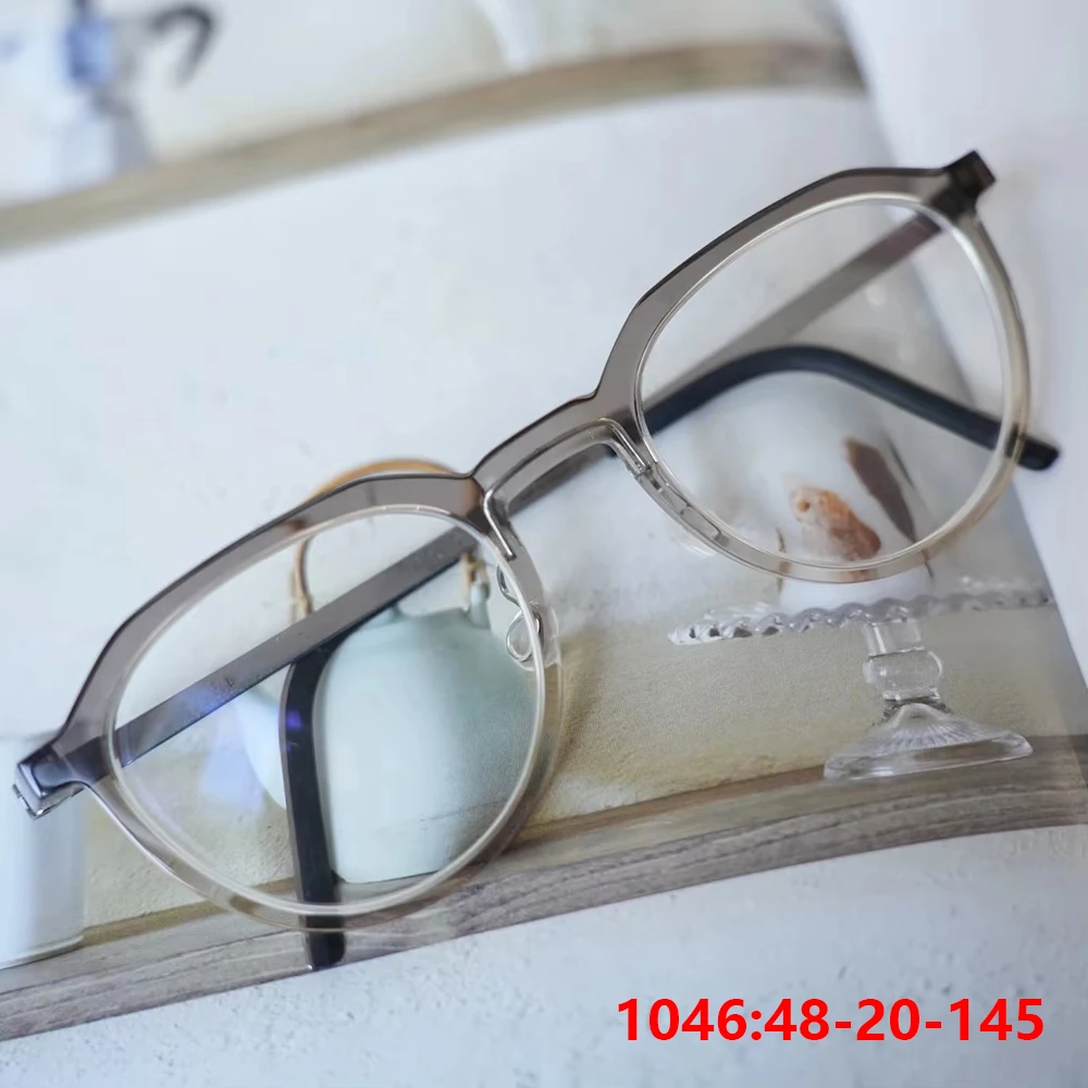 Denmark Vintage Polygon Acetate Glasses Frame 1046 Screwless Men Ultralight High Quality Eyeglasses Designer Optical Spectacles