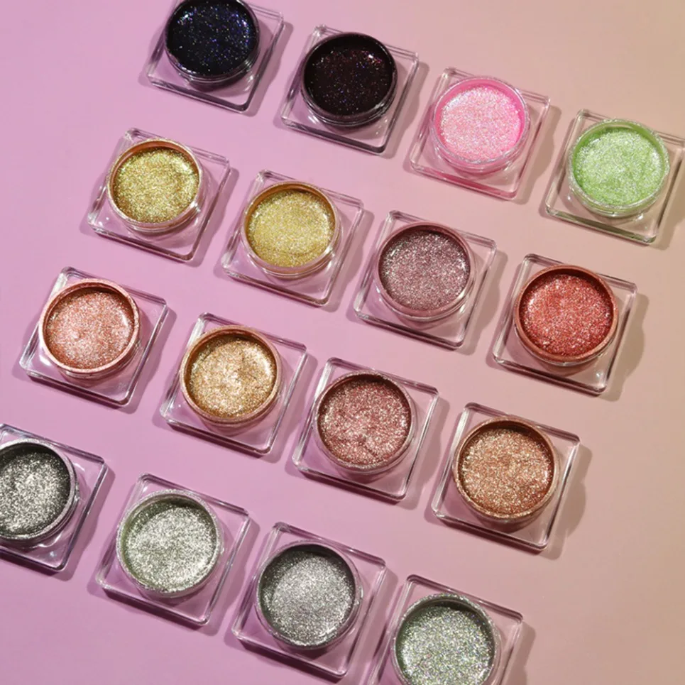 Vegan Makeup Pressed Glitter Eyeshadow Private Label Diamond Eye Shadow Eyeliner Cream Cosmetic Custom Logo Wholesale