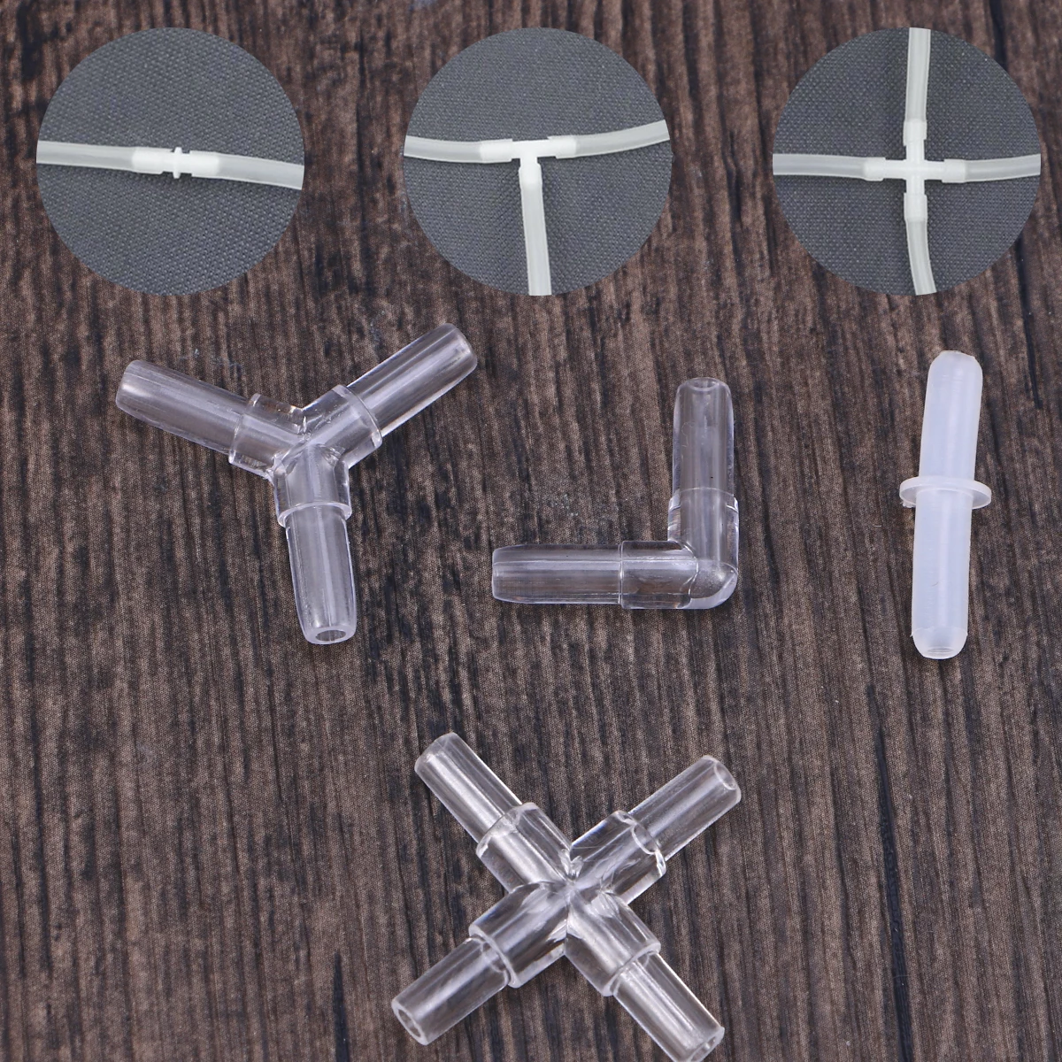 

40pcs Aquarium Air Connector Kit Plastic Straight Cross Connectors For Fish Tank Tubing Extension Splitter Valve Manifold