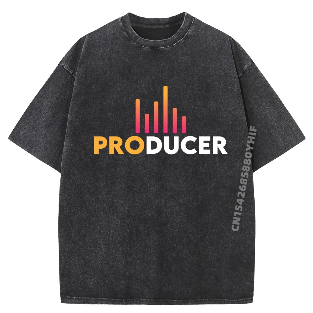 

Музыкальные топы и футболки Pro Producer, забавная рубашка, мужская высококачественная потертая футболка, классические футболки с графическим рисунком