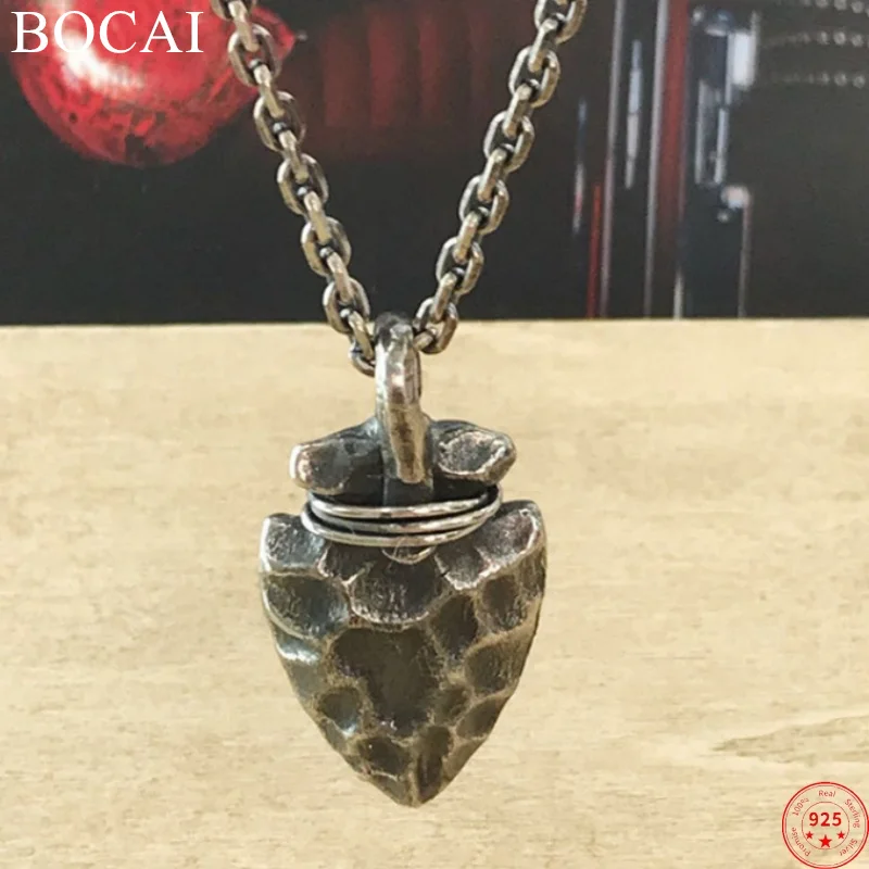 

BOCAI настоящие подвески из стерлингового серебра S999, модные ретро-модные подвески с орлиным камнем, чистый аргентум, покровитель, святой амулет для мужчин и женщин