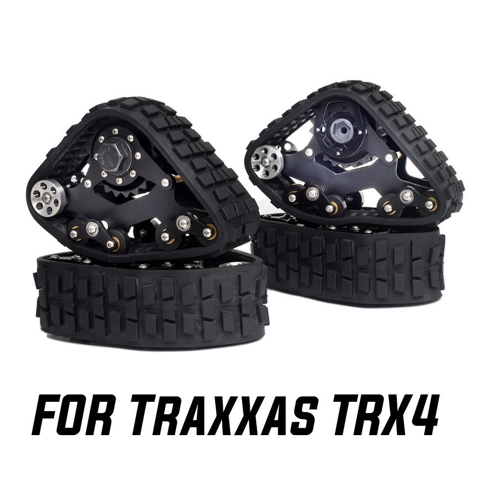 RC Aluminum All Terrain Track Muddy Road Snow Tires For 1/10 RC Crawler Car Traxxas TRX4 SCX10 D90 Defender Upgrade Parts