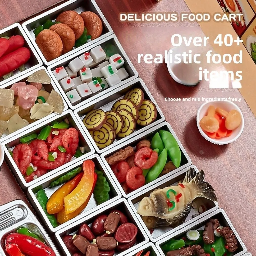 Klassiek spel 3D Fantasiespel Keuken Creatief DIY Mini Fastfood Model Grappig Realistisch Koken Interactief Huiskeuken