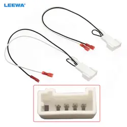 LEEWA 2pcs Car 4Pin Stereo Speaker Wire Harness Adaptors For Toyota Subaru Auto Speaker Replacement Connection Wiring Plug