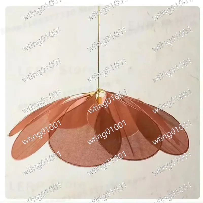 for Petal Chandelier Fabric Flower Pendant Light Living Dining Room Hanging Lamp Kitchen Island