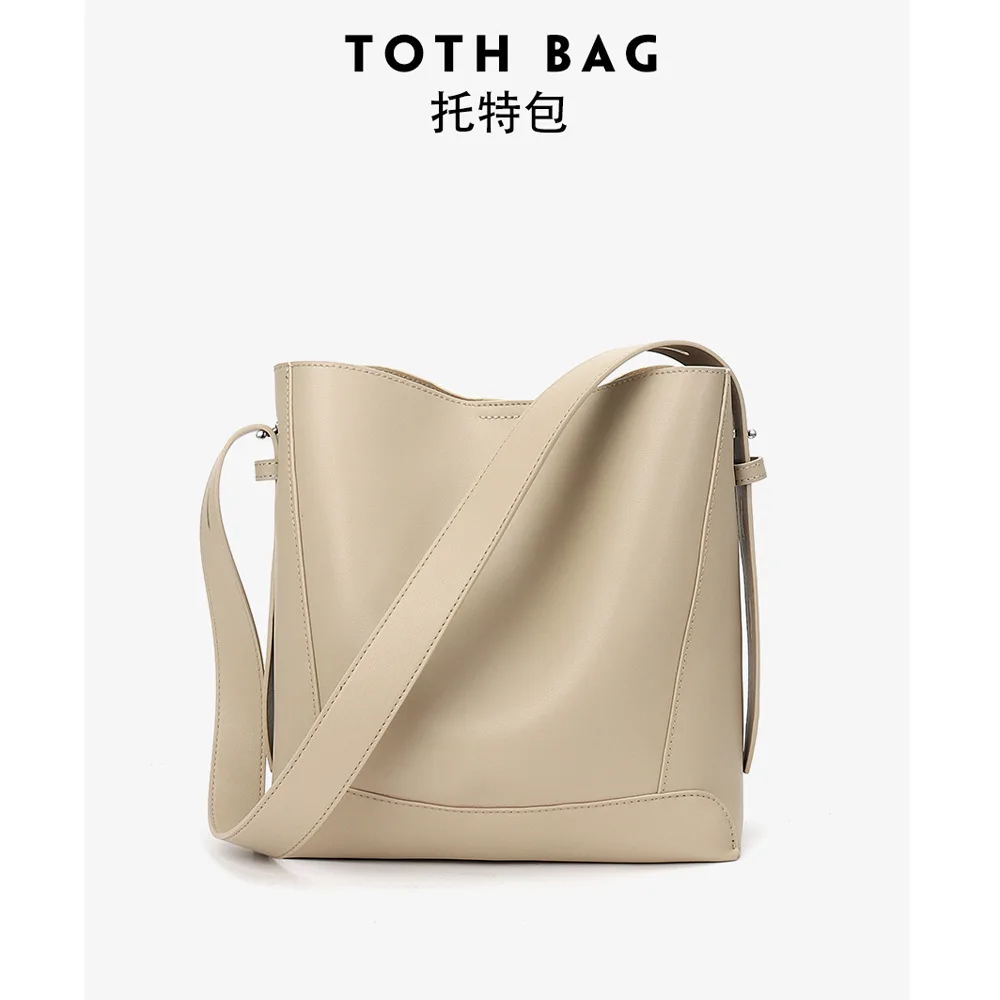 الراقية حقيبة يد دلو ركاب جلد البقر الاتجاه الفاخرة مصمم دلو حقائب سعة كبيرة جلد طبيعي حقائب النساء Crossbody