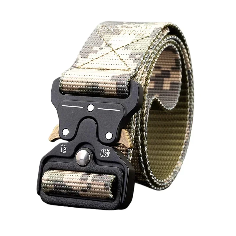 Camouflage Riem Nylon Invoegen Metalen Gesp Heren Riem Sport Training Riemen-Riem Stof Vrouwen Riemen 125Cm 135Cm