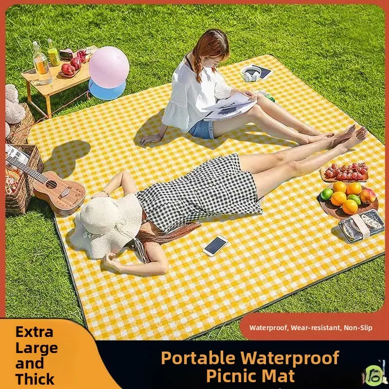 

Утолщенный переносной коврик для пикника, кемпинга, уличный, водонепроницаемый, влагостойкий, складной, синий, бренд Valley