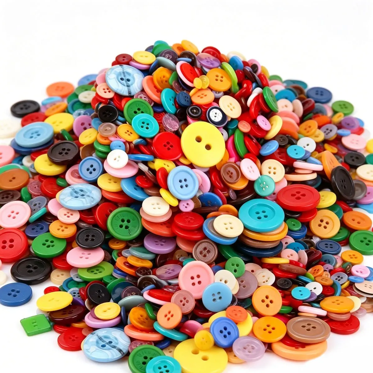 183Pcs Mixed Color Round Plastic Buttons, 0.7-2.5cm Assorted Sizes – Bulk Value Pack for DIY Sewing, Knitting, ZSY