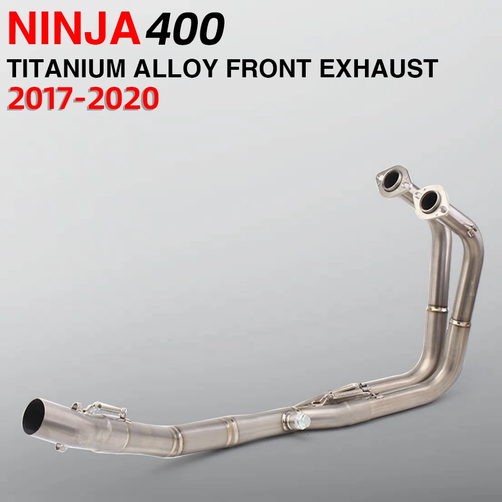 

2023 Ninja400 z400 Full System 51mm Motorcycle Titanium alloy Midlle Front Link Pipe Slip-on Exhaust Ninja z 400