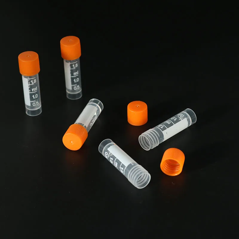 10 stücke 1,8 ml Labor Rohr mit Schraube Kappe Multifunktionale Kunststoff Transparent Rohr Probe Lagerung Container Zentrifuge Rohr