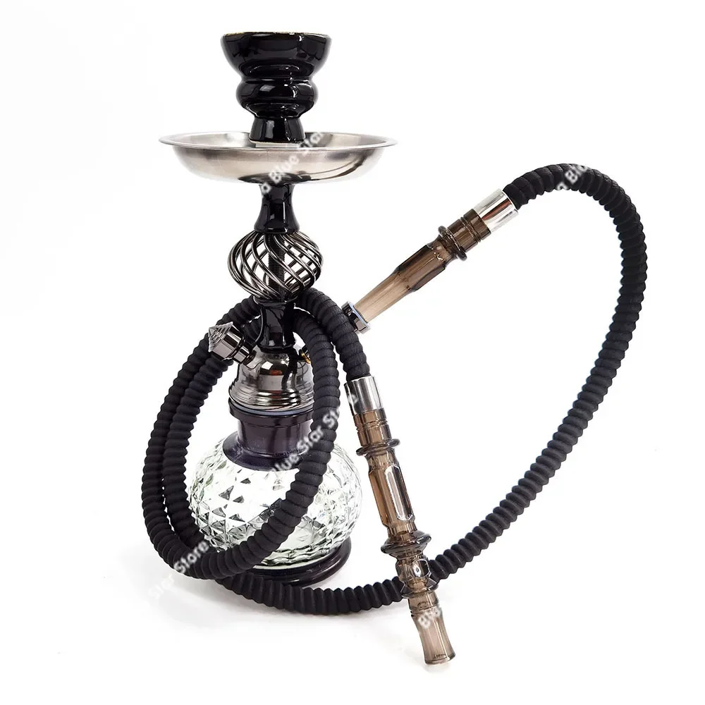 Hollow hookah set Iron Arab hookah lantern shape Mini double hookah accessories Small double pot