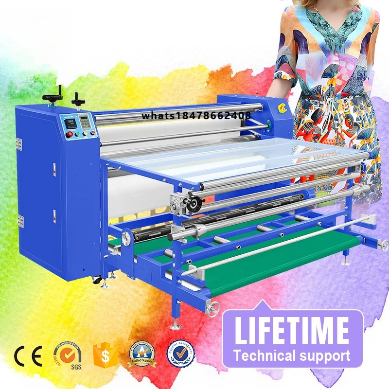 New Automatic Wide 1700mm Flatbed Printer Heat Transfer Machine for Sportswear Curtain Fabric Roll Heat Press