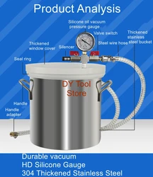Вакуумный резервуар для снятия пены, промышленный силиконовый вакуумный насос для снятия пены, токарная машина, испытательное оборудование для эпоксидной смолы