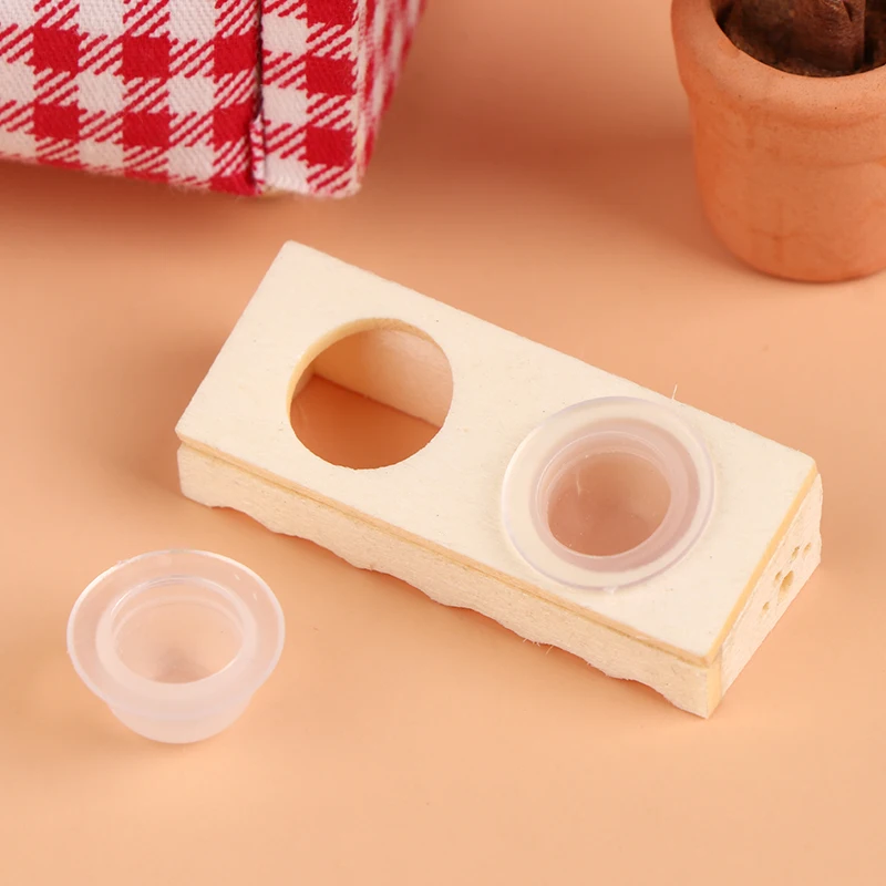 1:6/1:12 Dollhouse Miniature Pet Bowl Dog Cat Food On Bowls Home Pets Supplies Decor Toy Doll House Accessories