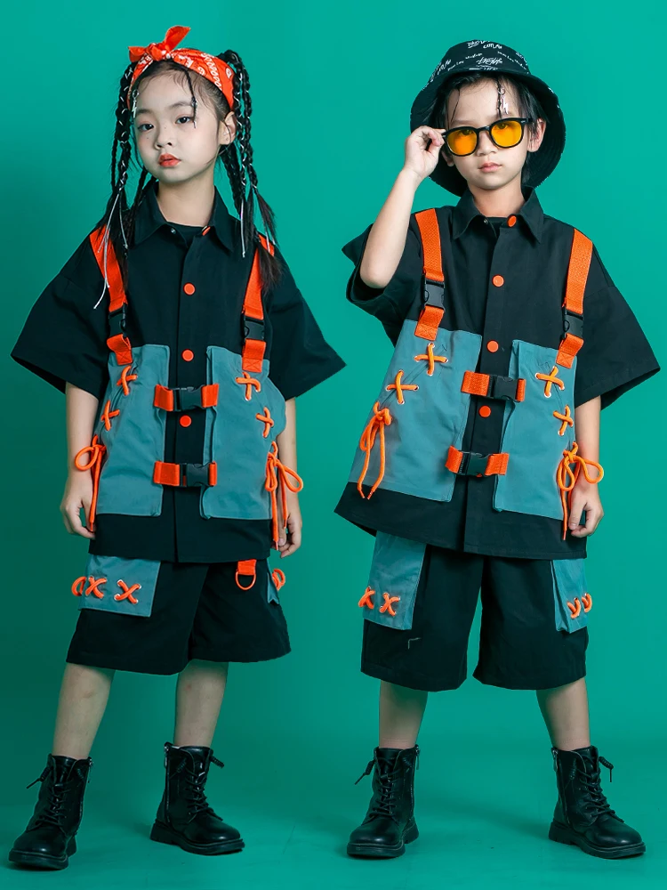 Hip Hop Kids Fashion Boys Hip Hop Summer Kids Fashion Girls Runway Clothes Kids Hiphop Costumes