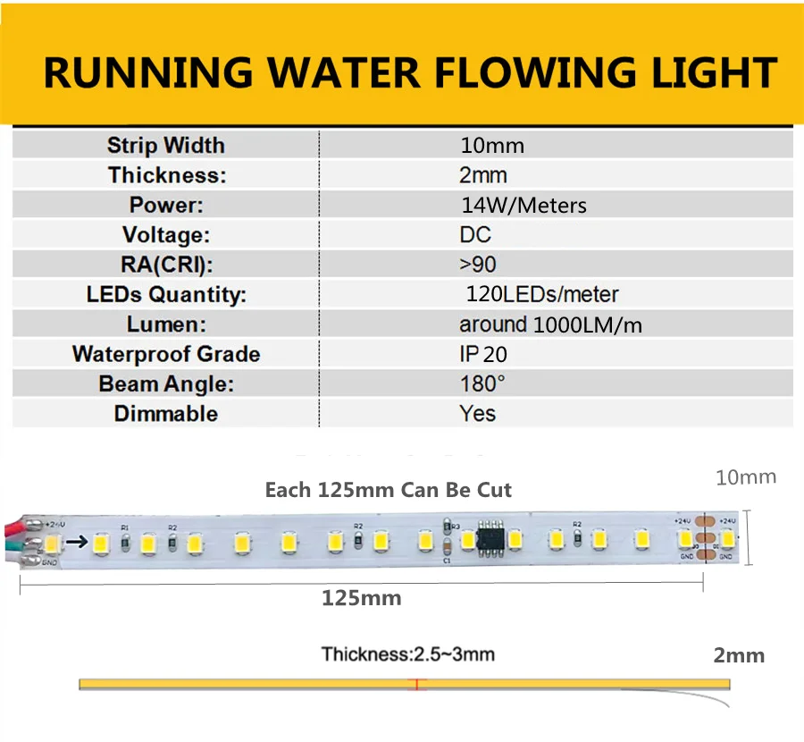 WS2811 Horse Running Race LED Strip DC24V 2835SMD 120Leds/m Running Water Flowing Light With RF Remote Controller 10m/Roll