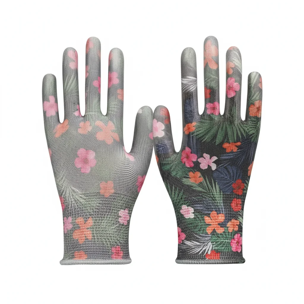 Women's Small Size Work Gloves, PU Coated Anti-Static & Anti-Slip Gloves for Precision Work, Breathable & Flexible Thin Gloves