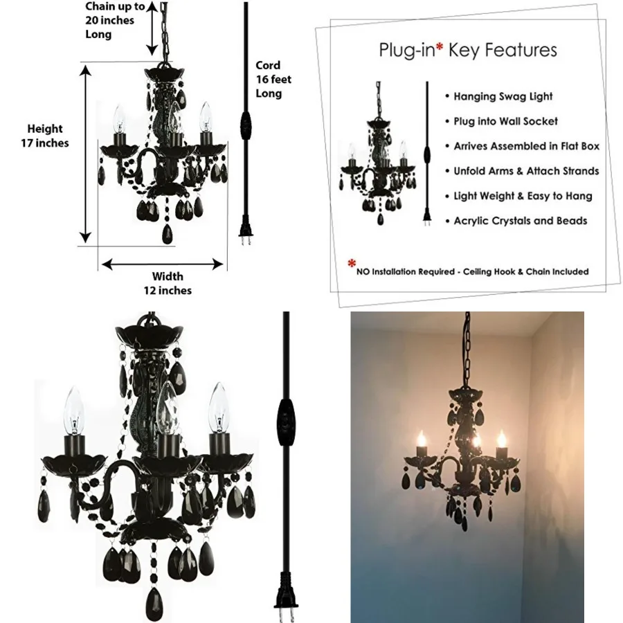 The Original Brink House Hanging Swag Chandelier H17