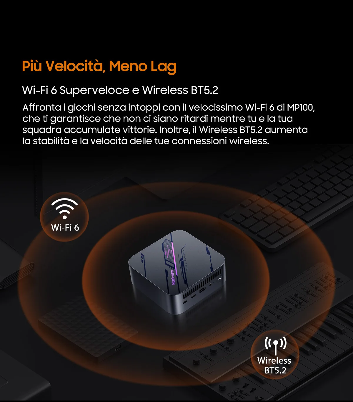 Blackview MP100 NEW Mini PC AMD Ryzen 5 7430U Windows 11 6-Core 12-thread 16GB DDR4 512GB SSD WiFi 6 Mini Computer PC BT5.2