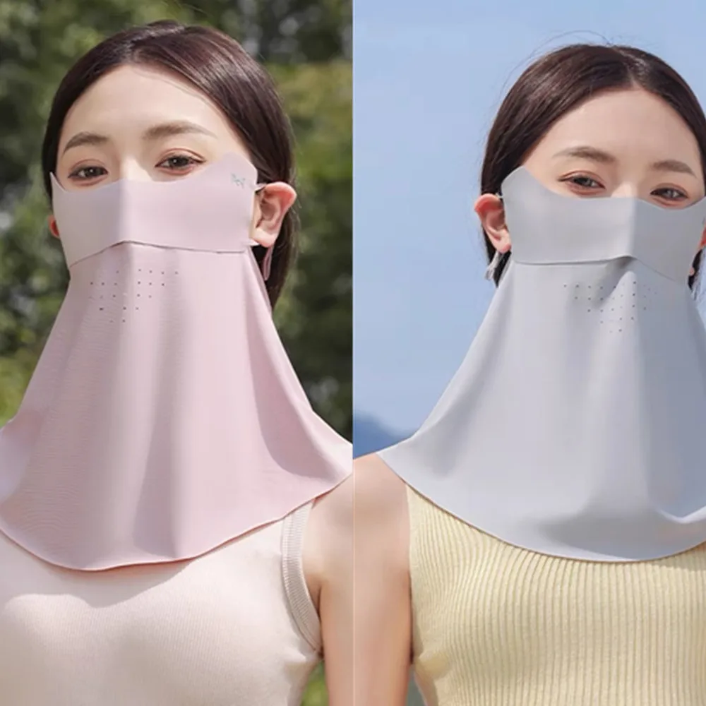 

Anti-UV Ice Silk Mask Face Cover for Women Unsiex Outdoor Neck Wrap Cover UV Protection Cycling Riding Sunscreen Face Scarf Mask