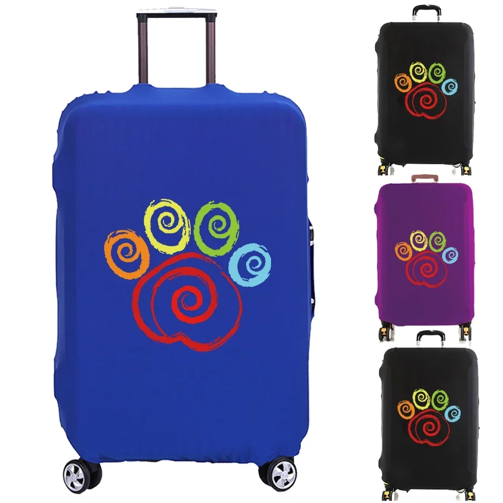 Footprint Print Luggage Cover Suitcase Protector Thicker Elastic Dust Cover To 18-32 Inch Trolley Case Travel Accessories