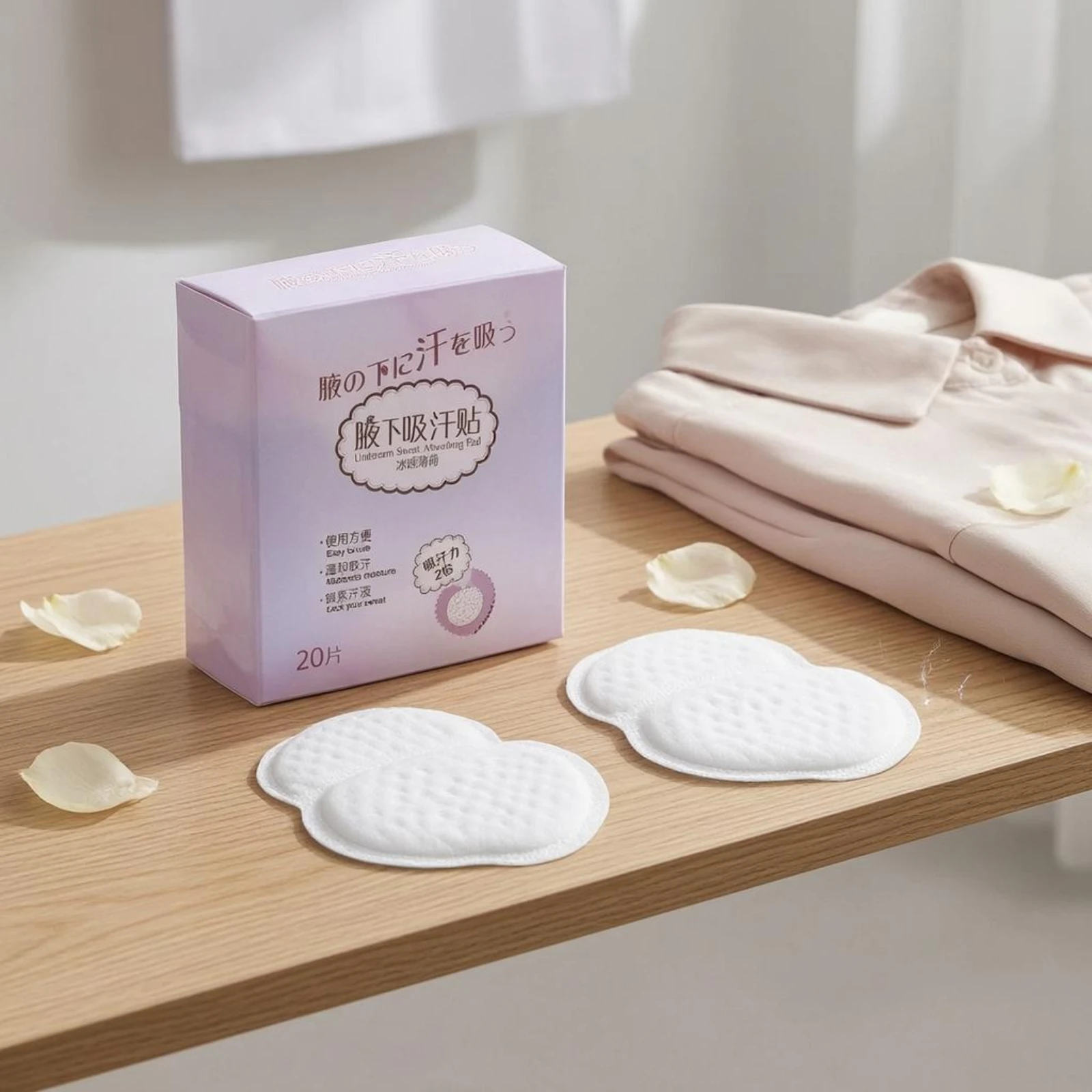 20-個の脇汗パッド吸収性脇汗パッド脇パッド不織布パーソナルケアアクセサリー-12-x-9-センチメートル