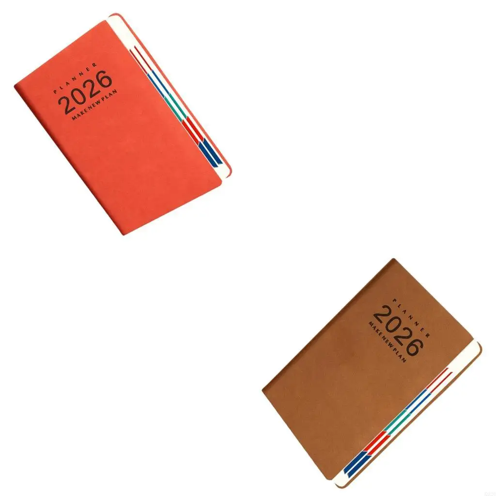 

2026 Daily Journal 360 Pages Lined PU Leather Day Planner Academic Planner K92C