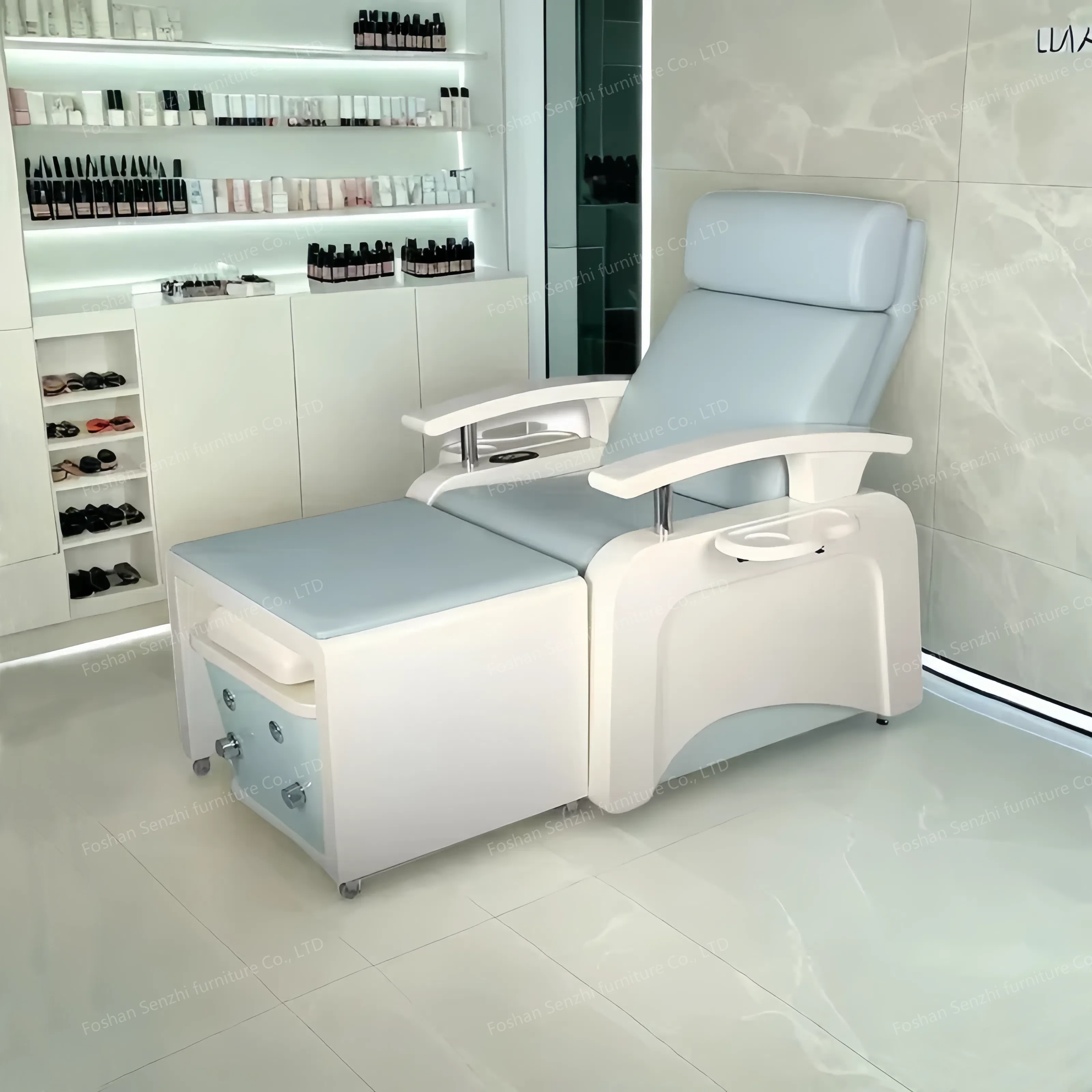 

Modern Foot Spa Nail Salon Pedicure Chair Knead Massage OEM Customized Color Manicure Chair Salon Furniture