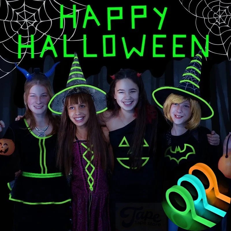 Luminous Tape 3m Halloween Props Window Prop Anti-Slip Sticker Bicycle Frame Warning Reflective Fluorescent Tape