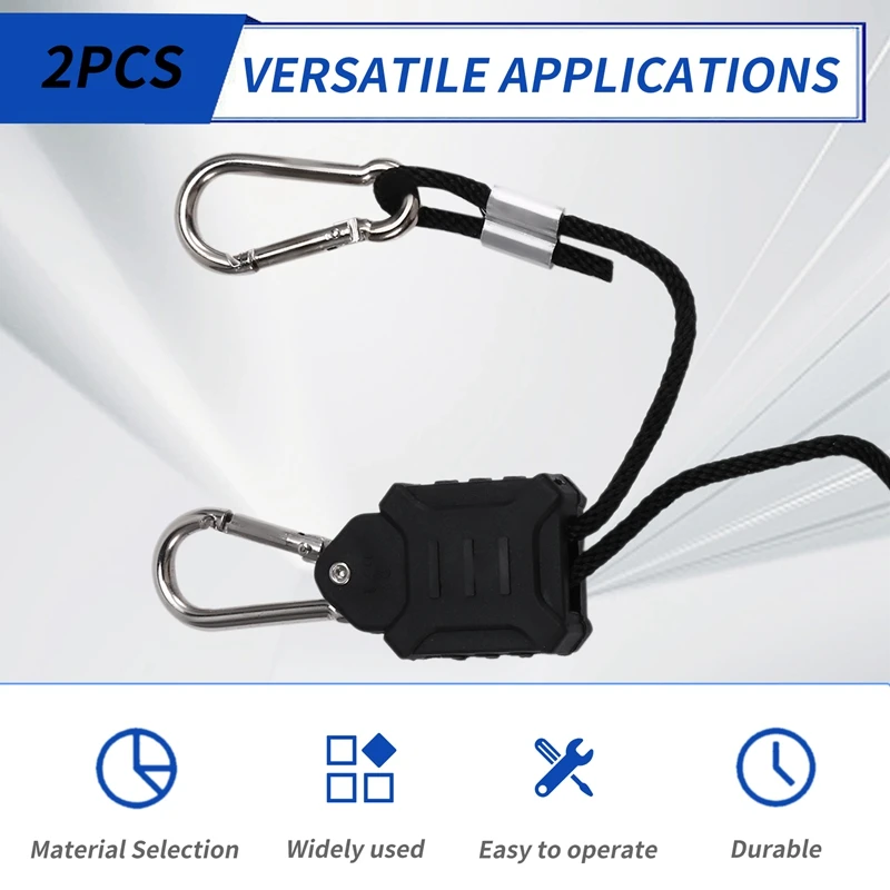 TKOH-2Pack Colgador de luz de cultivo ajustable de 1/8 pulgadas, colgador de cuerda resistente con engranajes metálicos reforzados para luz de cultivo, ventilador en línea