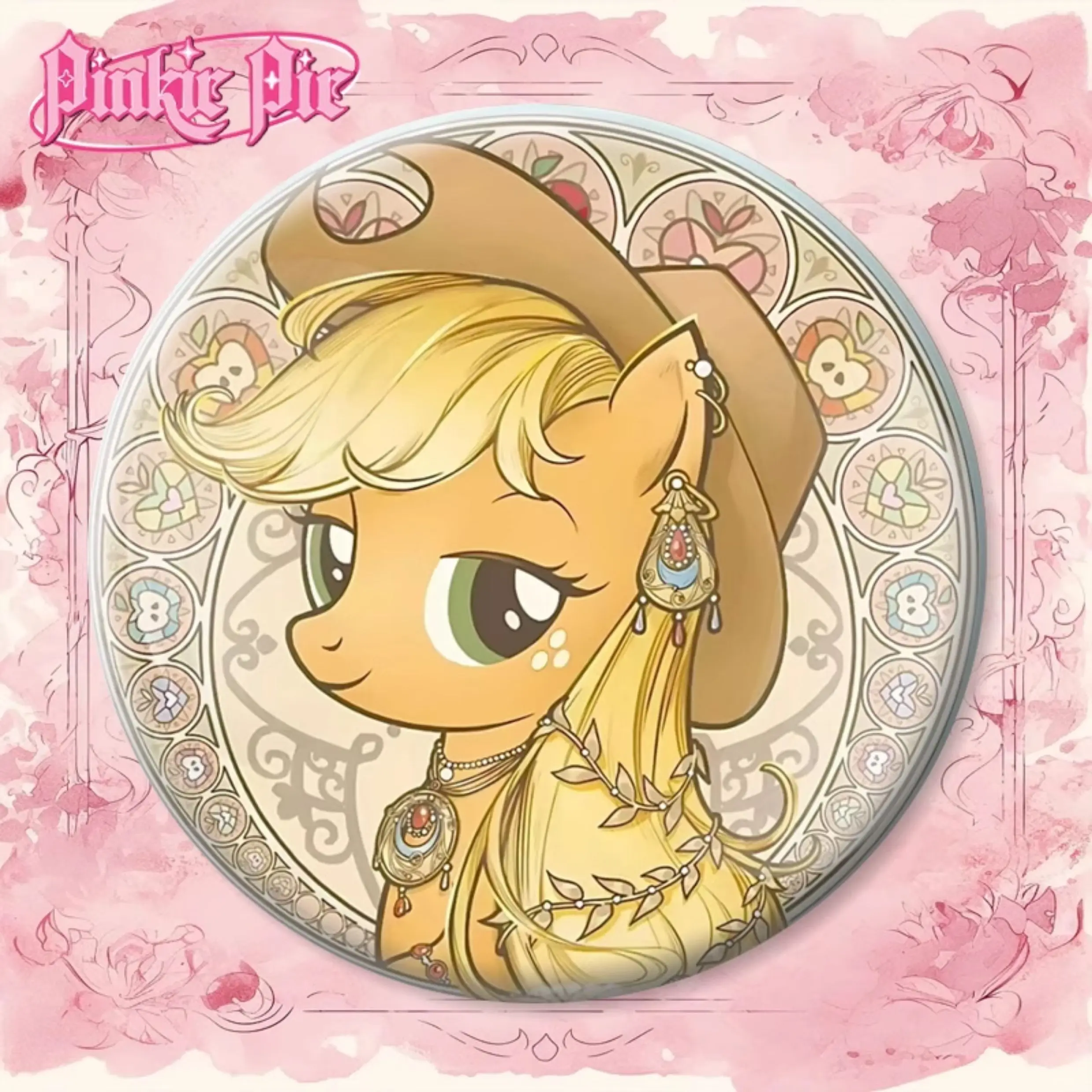 شارة المهر الصغيرة الأرجواني والناعمة والنادرة بيكي الطرفية الكونية الأميرة صفيح شارة الأطفال قلادة اكسسوارات أنيمي