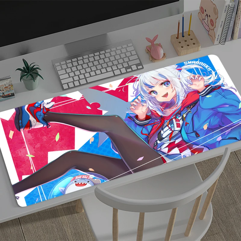 

Mouse Pad Large Hololive Gawr Gura Anti-Slip Rubber Gaming MousePad Durable Desk Pad for Office and Gaming PC HD Anime Mousepad