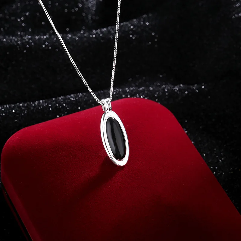 HUATIWOCY Fashion 925 Silver Jewelry Pendant Necklace Accessories for Women Wedding Engagement Party Promise Gift Wholesale