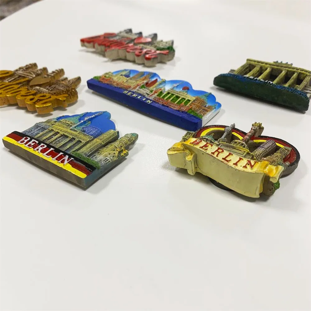 Country Fridge Magnets Germany Berlin Budapest Tourist souvenir Fridge Magnet Sticker World Travel Collection Gift  Magnetic