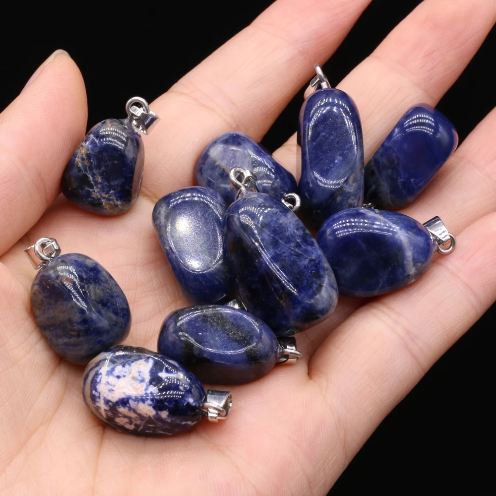 Natural Semi-precious Stone Pendant Irregular Cherry Blossom Agate for DIY Jewelry Making Necklace Size15x20-18x25