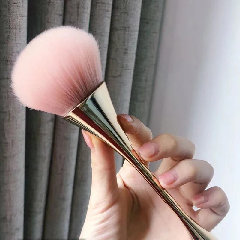 3Styles Gold Powder Brush Professional Nail Art Make Up Brush Large Cosmetic Face Cont Cosmetic Face Cont Brocha Colorete Tools