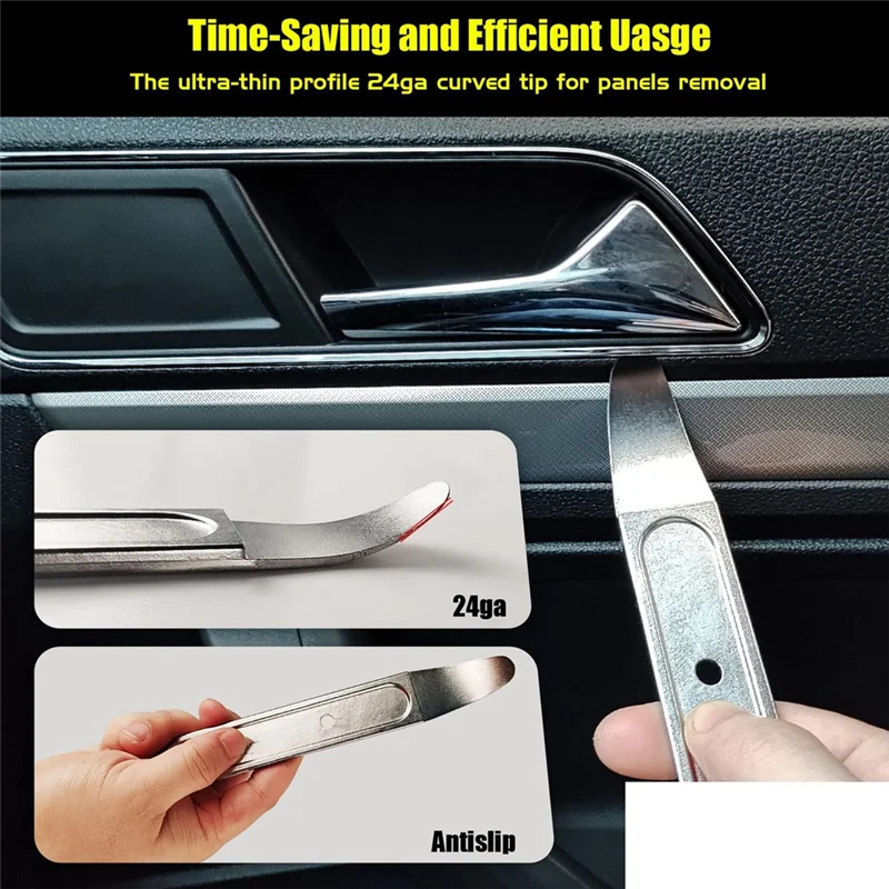 Herramienta de extracción de Panel de embellecedor de coche, Mini herramientas de bolsillo para Interior de coche, embellecedor de Panel de Popper, herramienta de cuña de piel automotriz