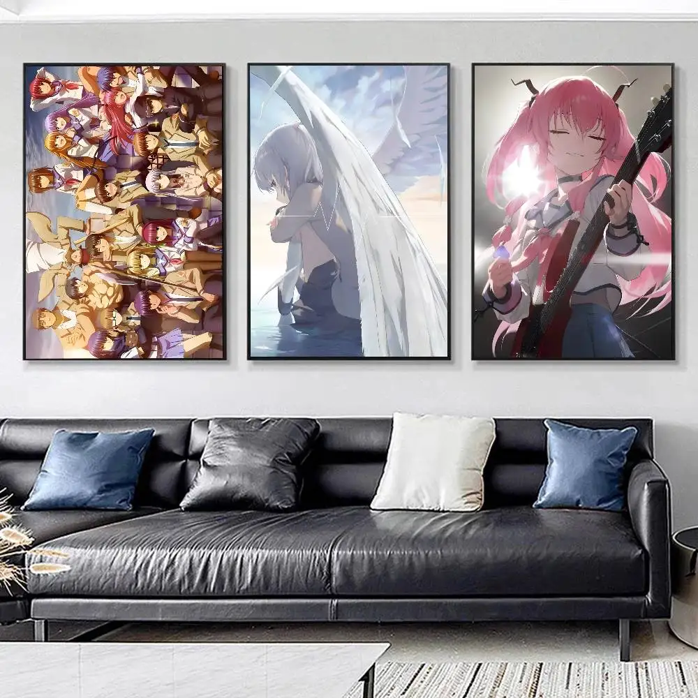 Classic Anime A-Angel B-Beats Manga Posters HD Print Vintage Wall Art Decor for Home Study Room