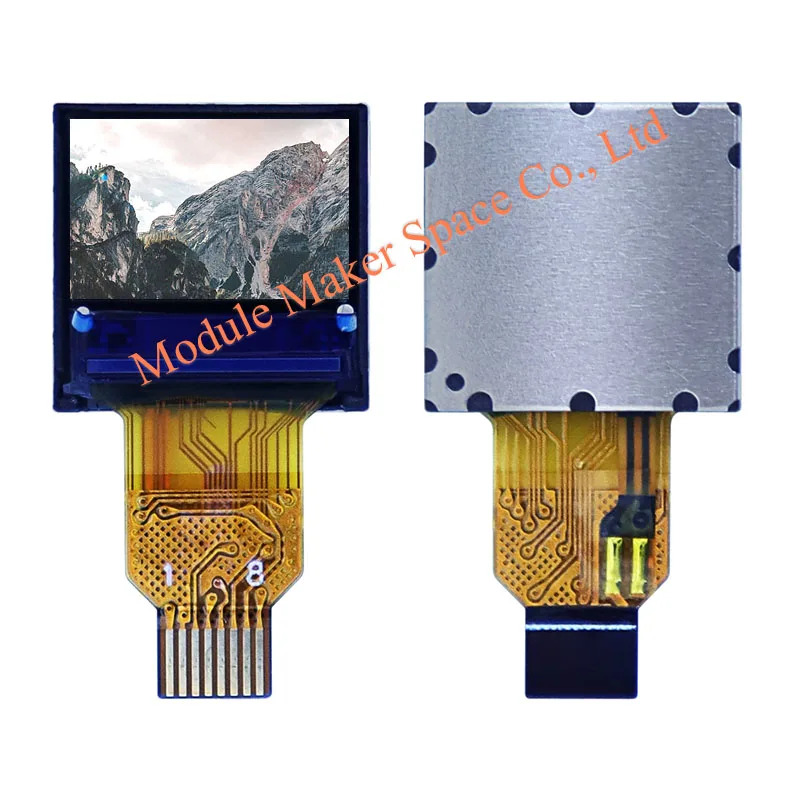 0.42 Inch 0.42'' TFT LCD Display Module ST7735, 96x54 Resolution, Small Square Color Screen, SPI Interface, 8-Pin Header