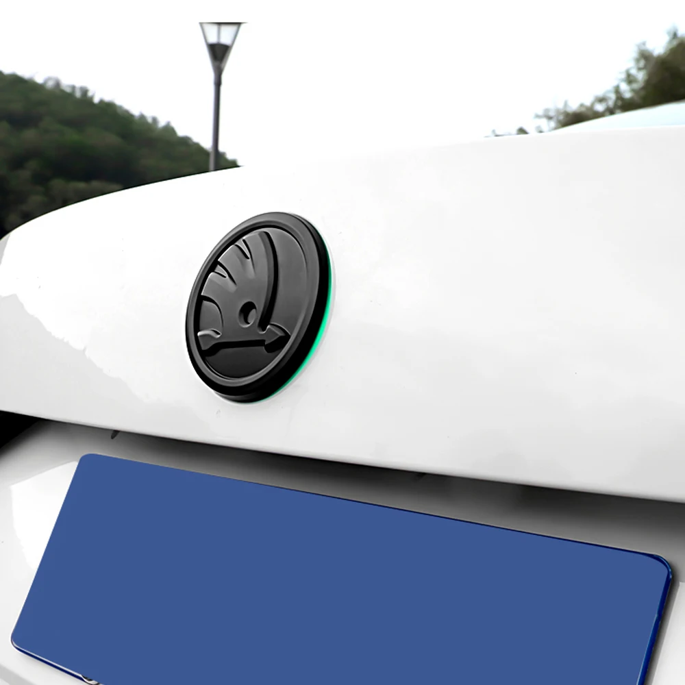 80/90/100 мм ABS логотип передней капота автомобиля значок наклейка для Skoda Fabia Superb Octavia Rapid Karoq Kodiaq Scala Kamiq VII
