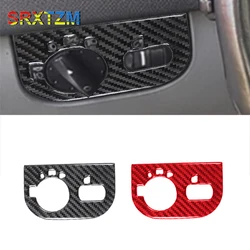 Carbon Fiber Car Headlight Switch Button Frame Cover Trim Interior Sticker For Audi TT MK1 8N 2001-2006 Accessories