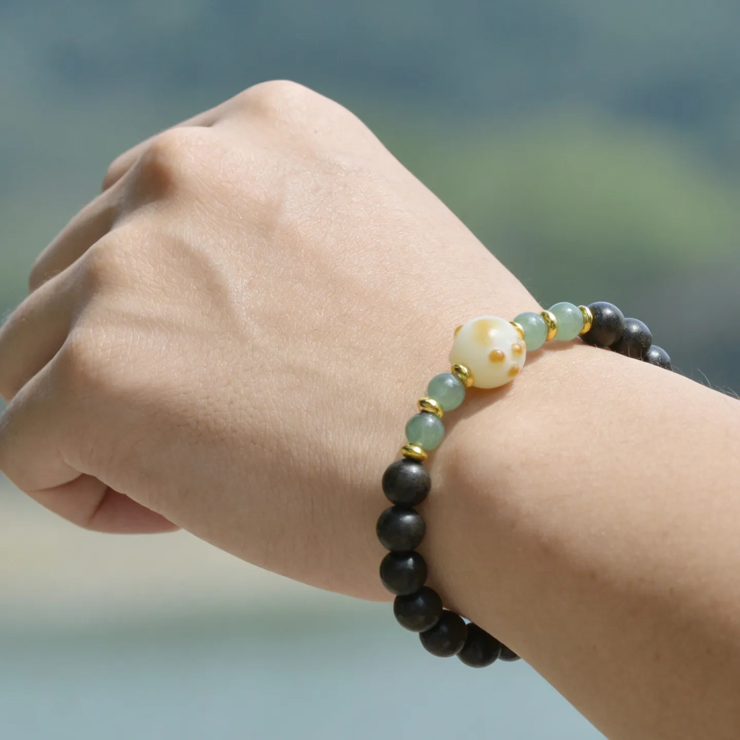 

DIY Single-circle Bodhi Cat Claw Bracelet with Dalbergia & Agarwood Accents - Buddhist Prayer Beads, Women's Gift